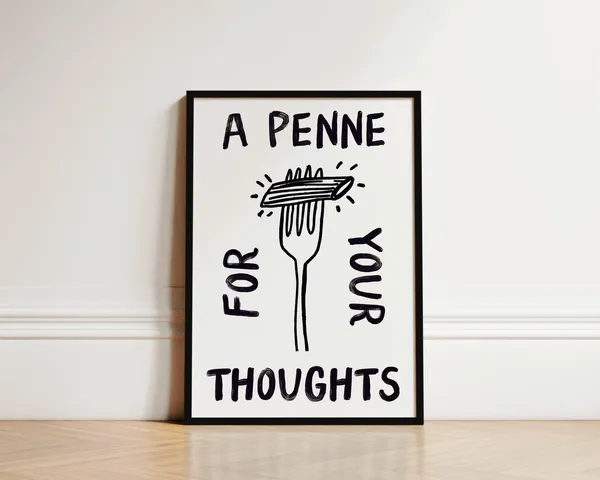 Penne For Your Thoughts Pasta Kitchen Art Print