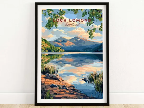 Loch Lomond Poster, Scotland Home Decor Gift