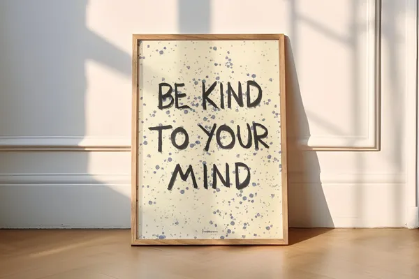 Be Kind To Your Mind Hand Drawn Poster Print