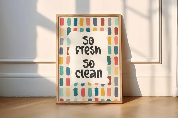 So Fresh Clean Colorful Home Decor Poster