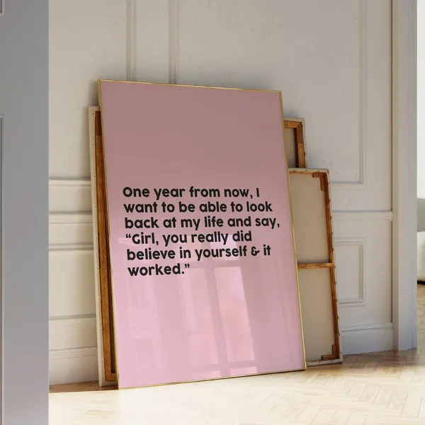 That Girl Pink Poster, Girly Bedroom Art Print