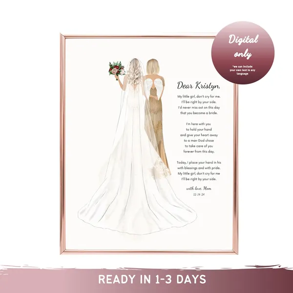 Mother Of The Bride Memorial Letter From Heaven Poster