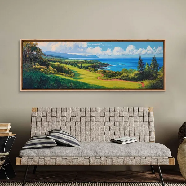 Kapalua Plantation Golf Course Ocean Art Print