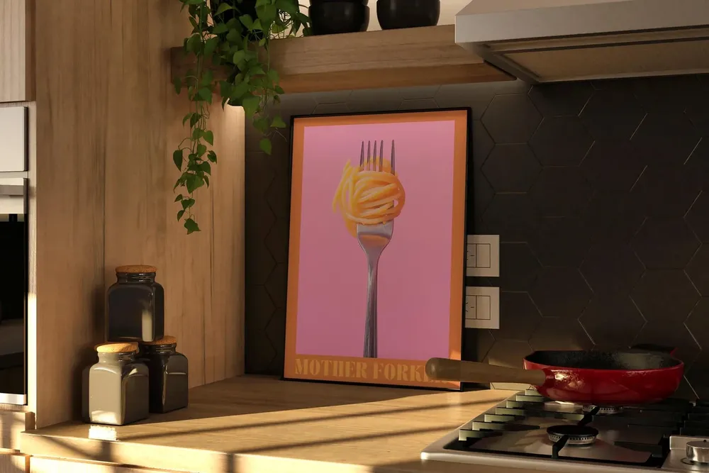Kitchen Poster Pasta, Kitchen Quotes Art Print - Image 3