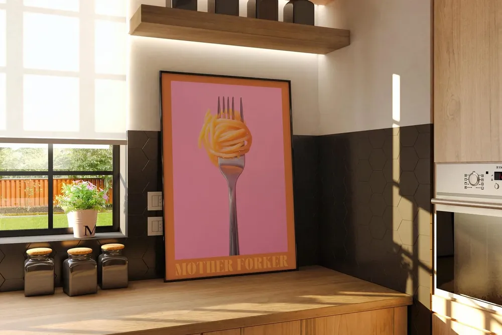 Kitchen Poster Pasta, Kitchen Quotes Art Print - Image 2