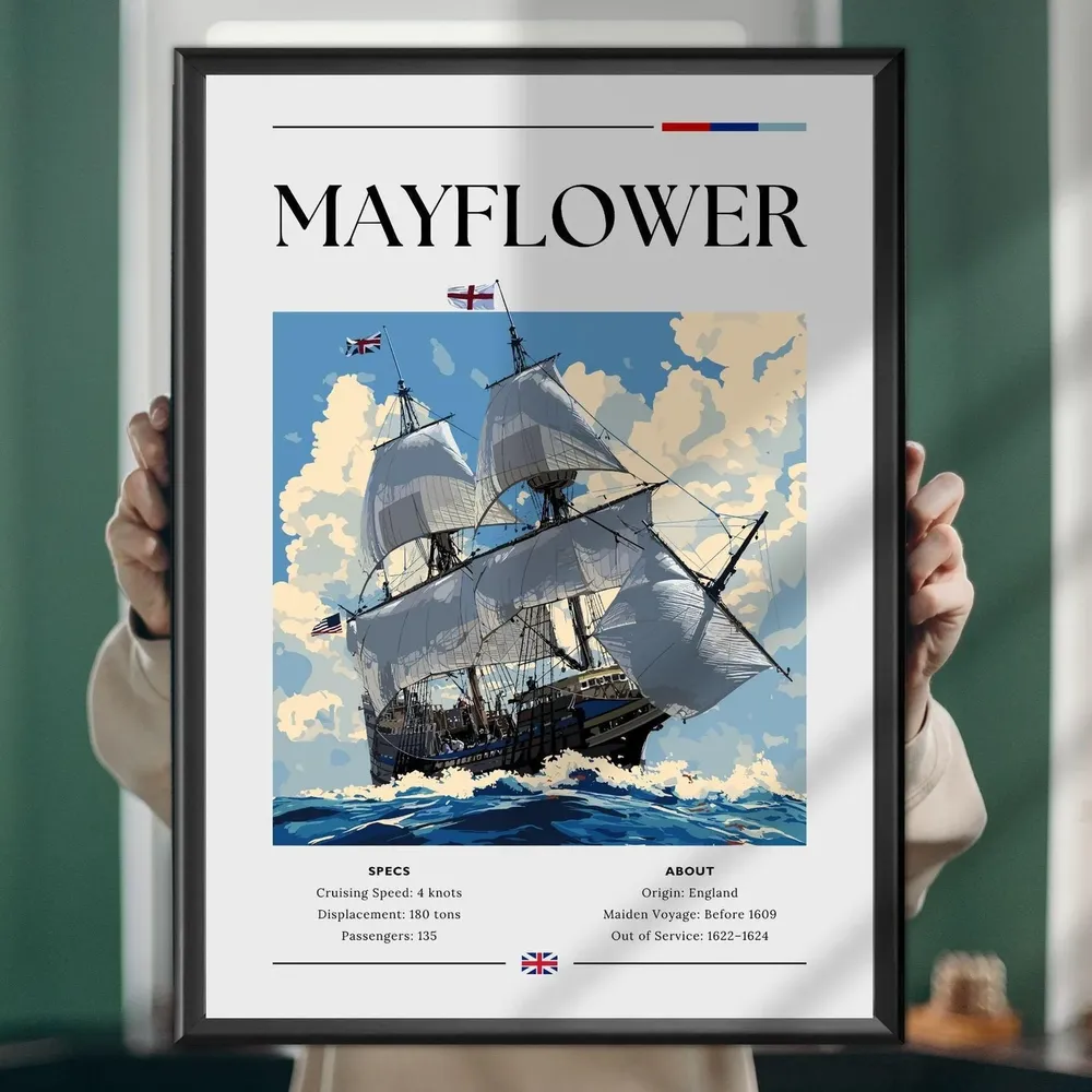 Mayflower Maritime Ship Art Print