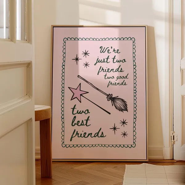 Were Just Two Friends Broadway Poster, Coquette Decor