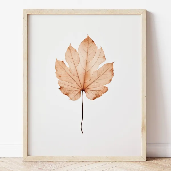 Watercolor Minimalist Fall Art Print, Rustic Autumn