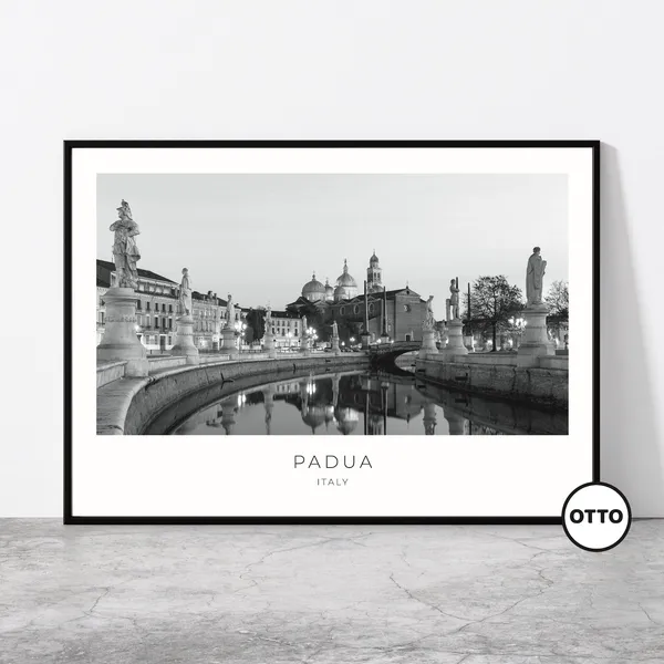 Padua Travel Poster, Prato Della Valle, Veneto Italy