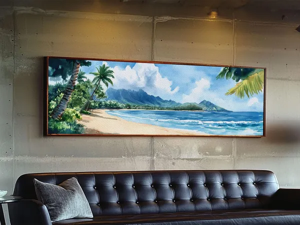 Hawaii Coastal Landscape Art Print, Ocean View