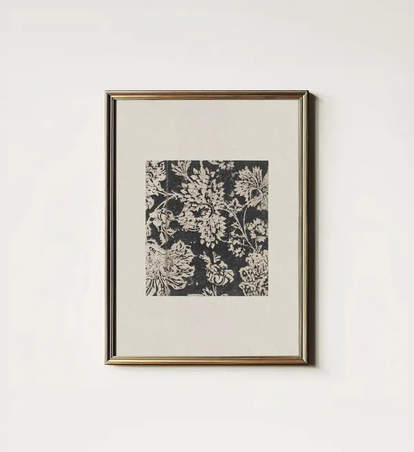 French County Botanical Pattern Art Print, Farmhouse Decor