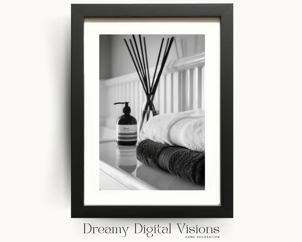 Relaxing Bathroom Wall Art, Minimalist Spa Print