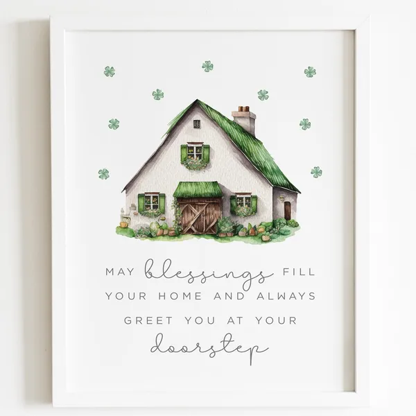 St Patricks Day Home Blessings Quote Poster