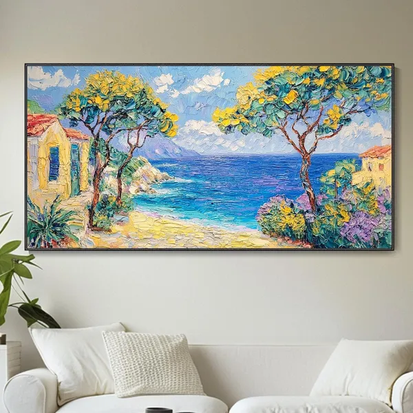 Matisse-Style Mediterranean Seascape Art Print