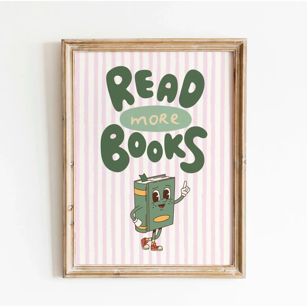 Read More Books Classroom Decor, School Library Poster - Image 2