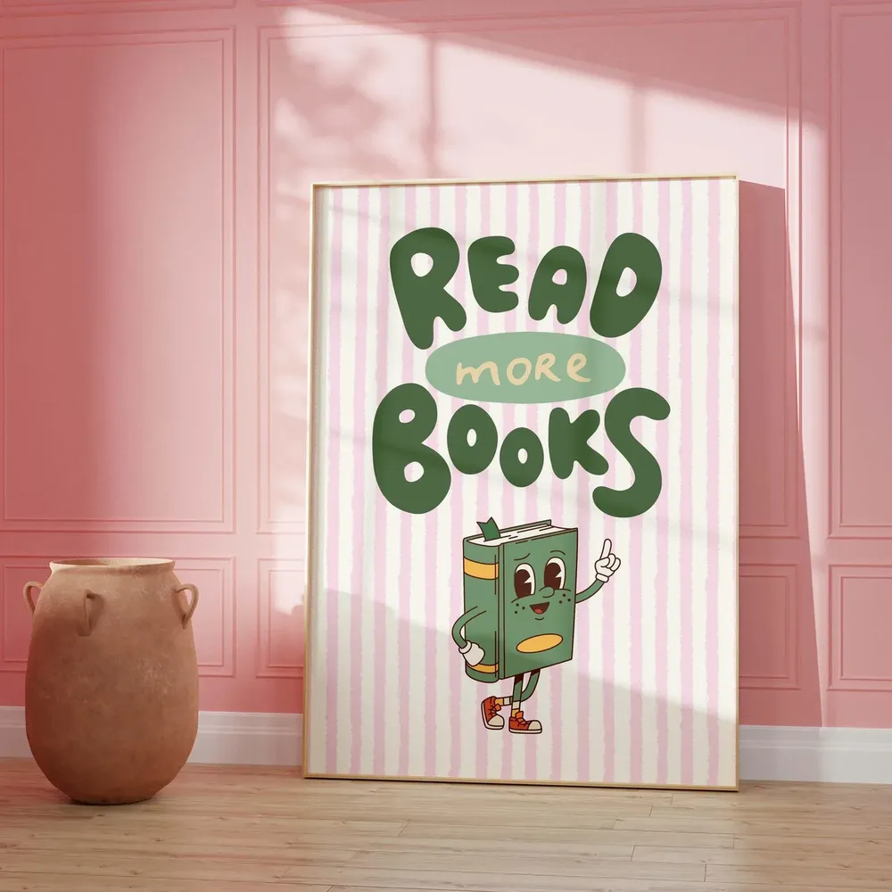 Read More Books Classroom Decor, School Library Poster - Image 4