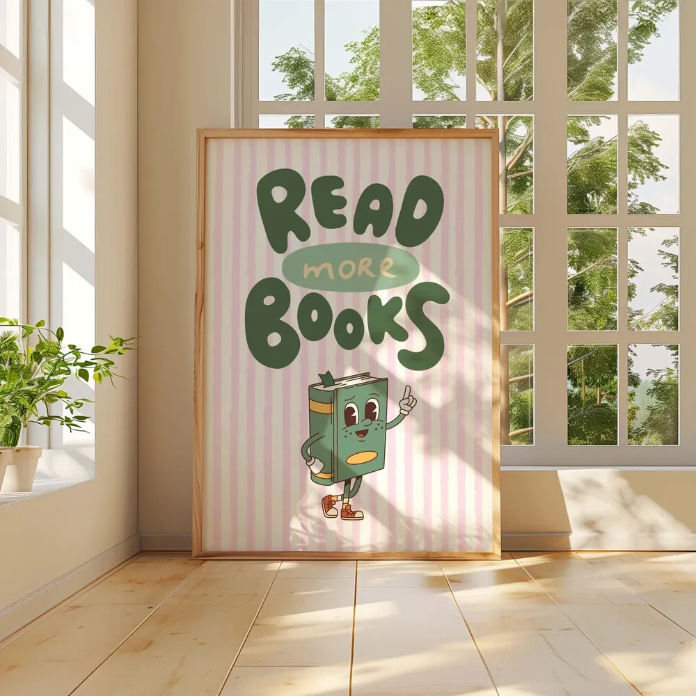 Read More Books Classroom Decor, School Library Poster - Image 3