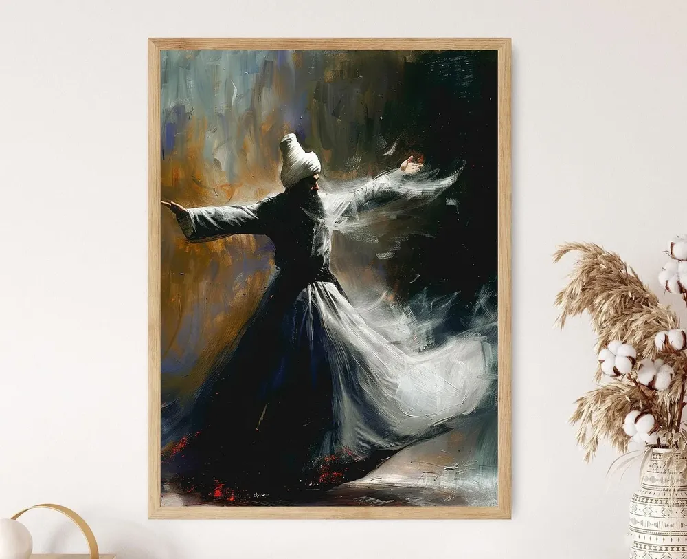 Sufi Whirling Dervish Mevlana Art Print