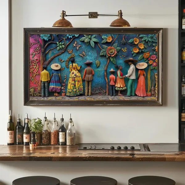 Mexican Landscape Travel Poster, Cultural Mexico