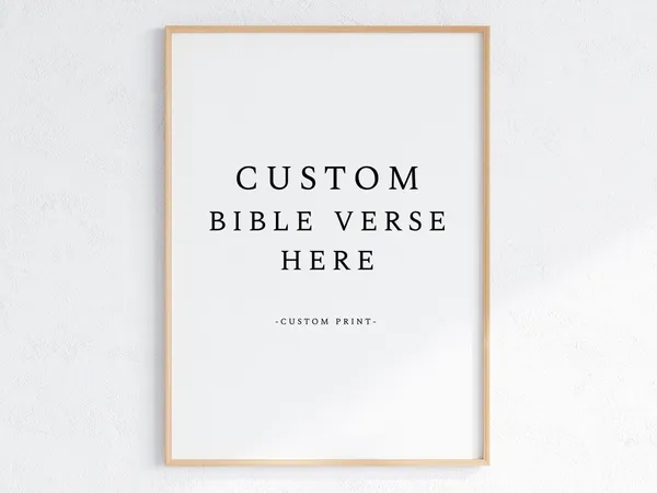 Custom Bible Verse Scripture Poster, Christian Wall Art