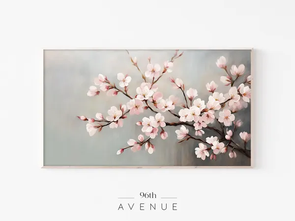 Spring Blossom Cherry Tree Sakura Oil Painting Art Print