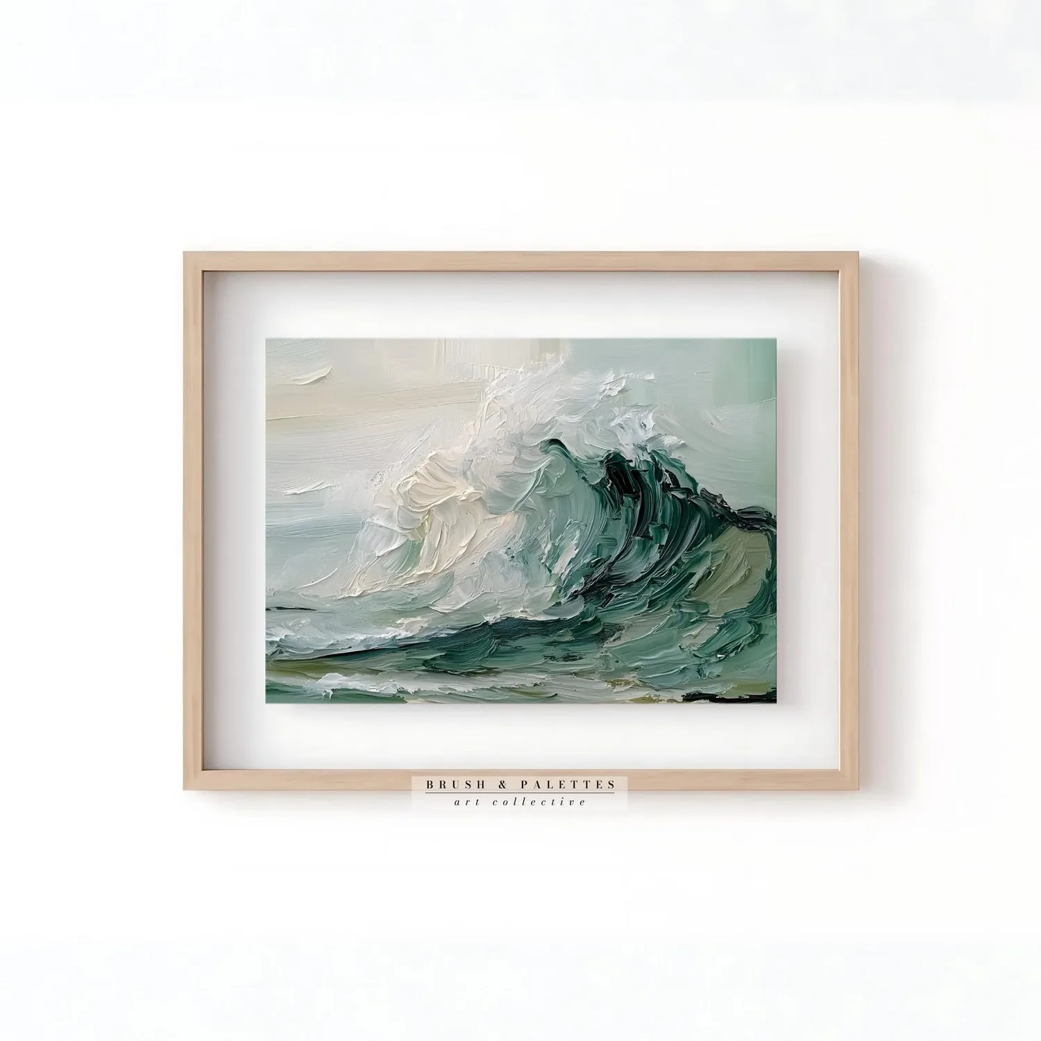 Vintage Ocean Wave Art Print, Coastal Beach Decor - Image 2