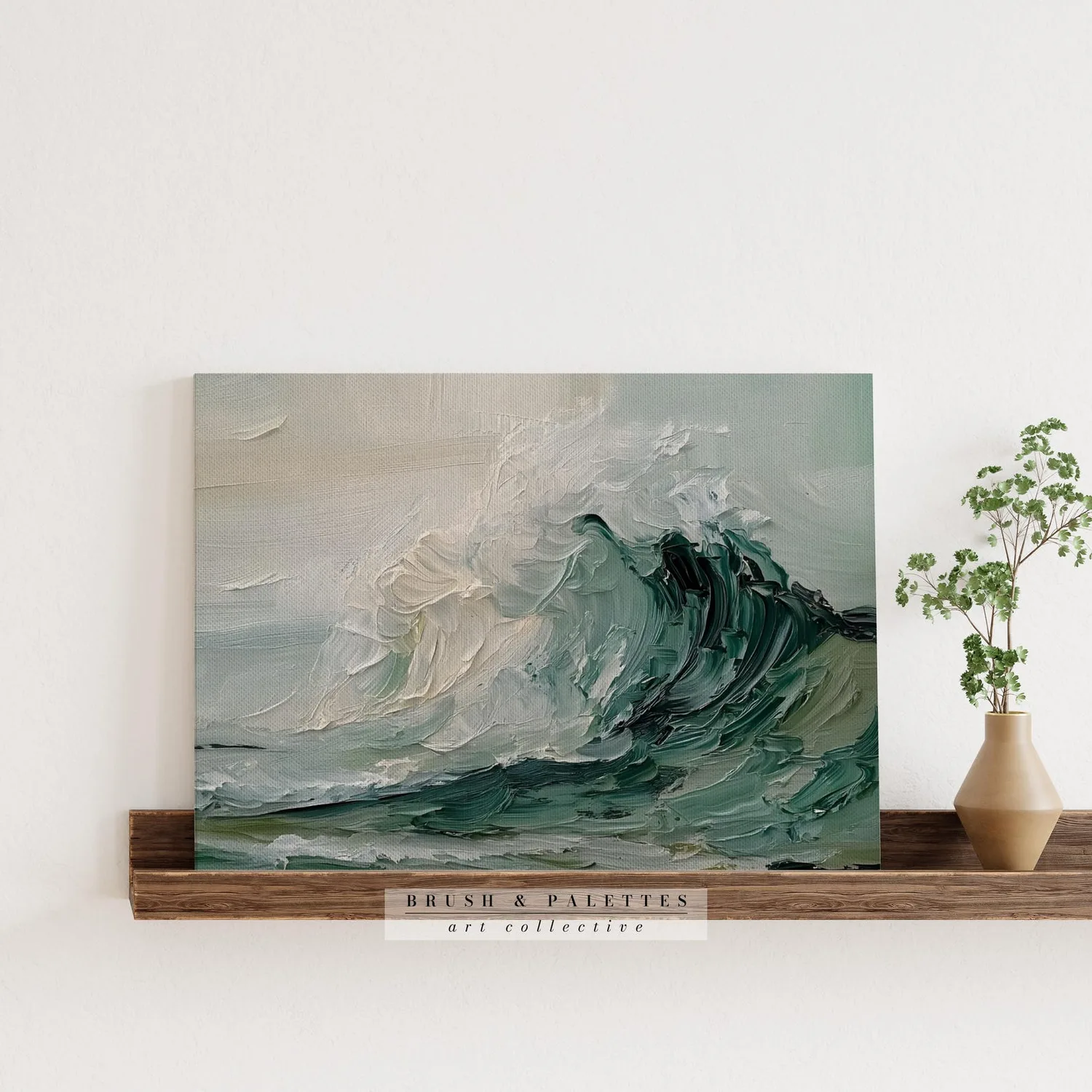 Vintage Ocean Wave Art Print, Coastal Beach Decor - Image 3