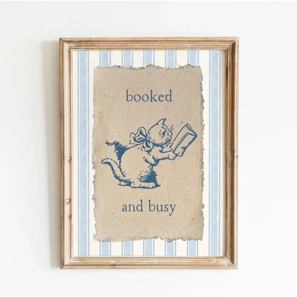 Grandmillennial Book Art, Reading Room Poster Print - Image 3