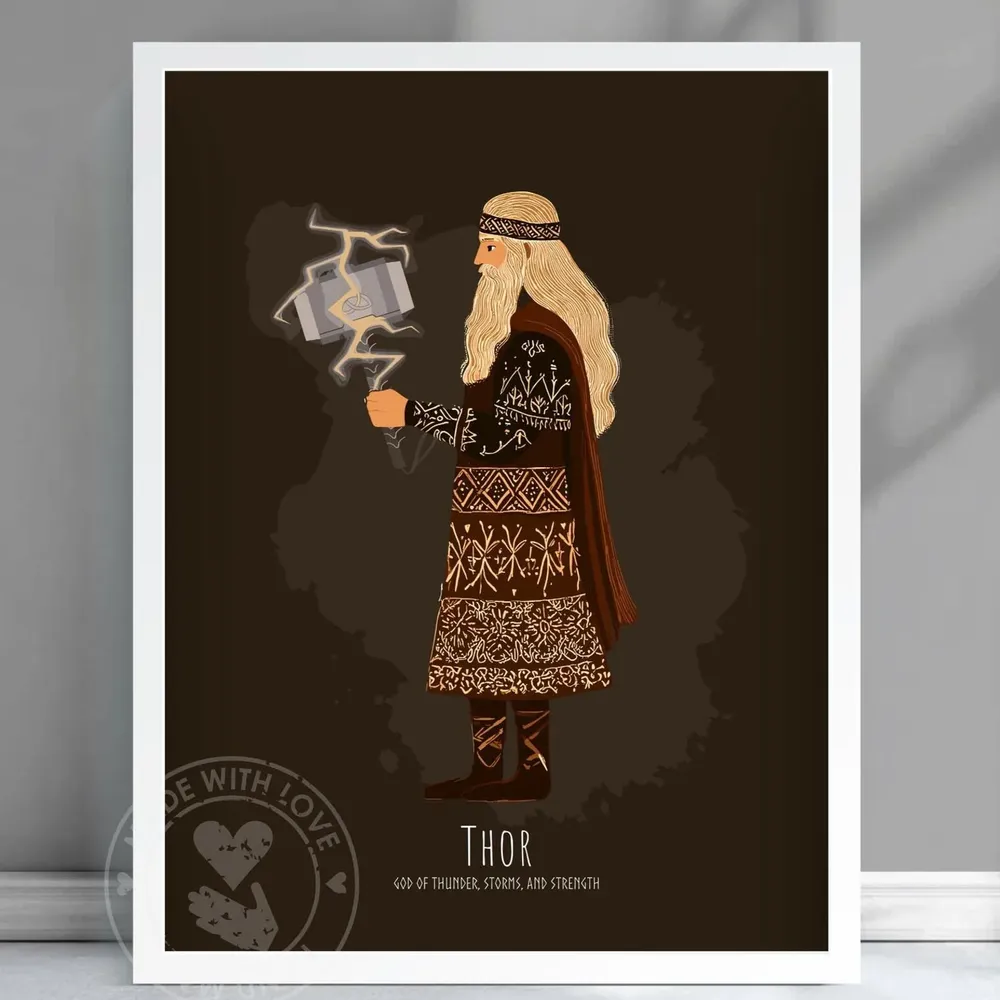 Thor God Norse Mythology Art Print
