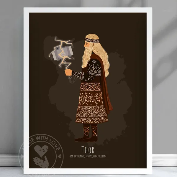 Thor God Norse Mythology Art Print
