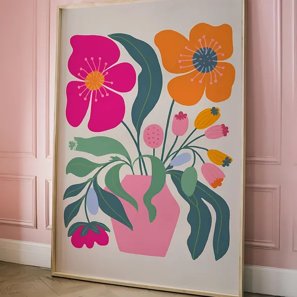Dopamine Decor Wall Poster, Retro Art Poster