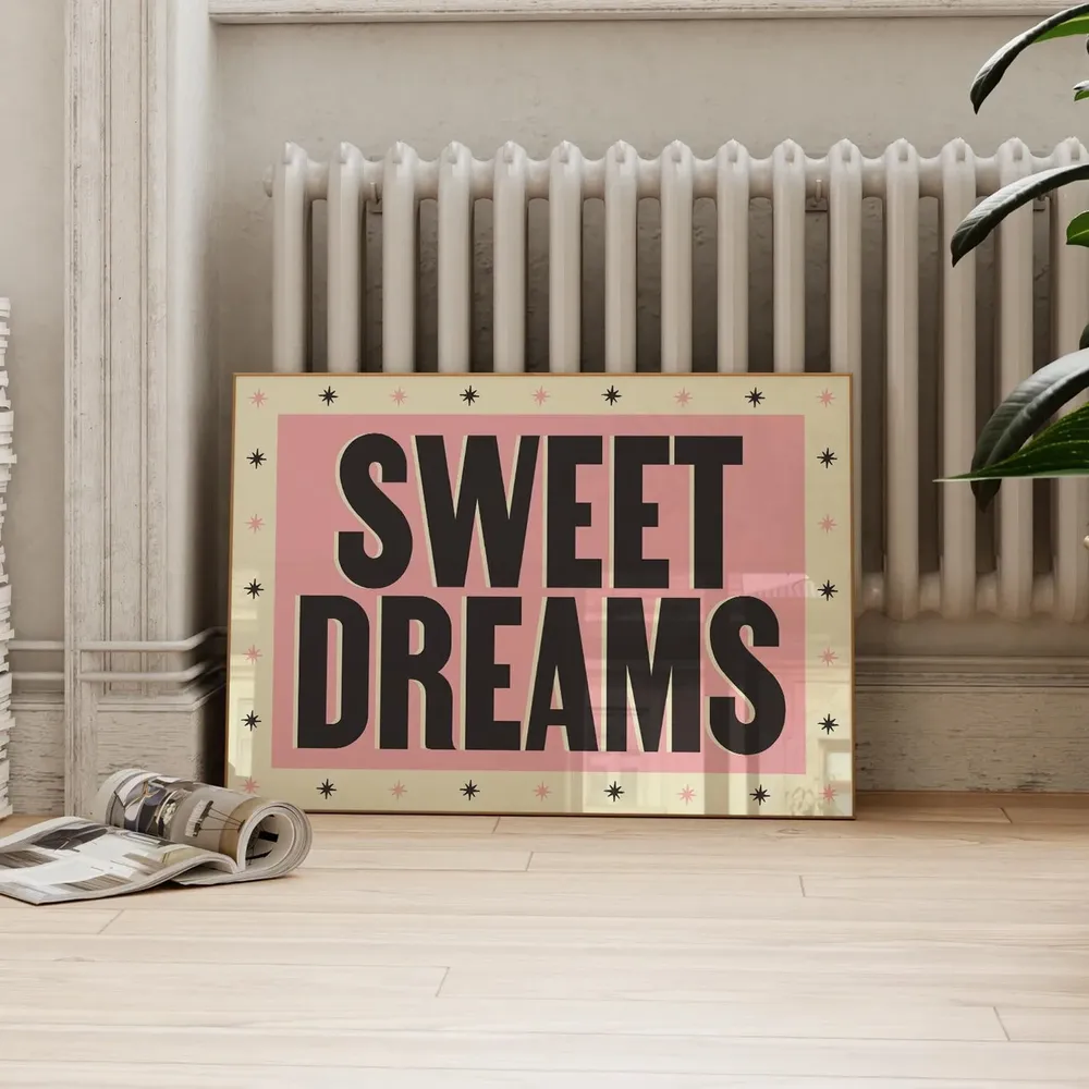 Sweet Dreams Bedroom Wall Art Poster Print