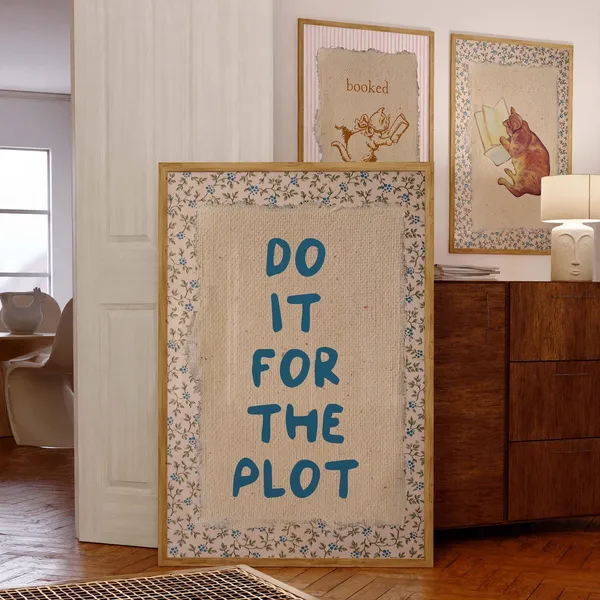 Do It For The Plot Vintage Motivational Poster