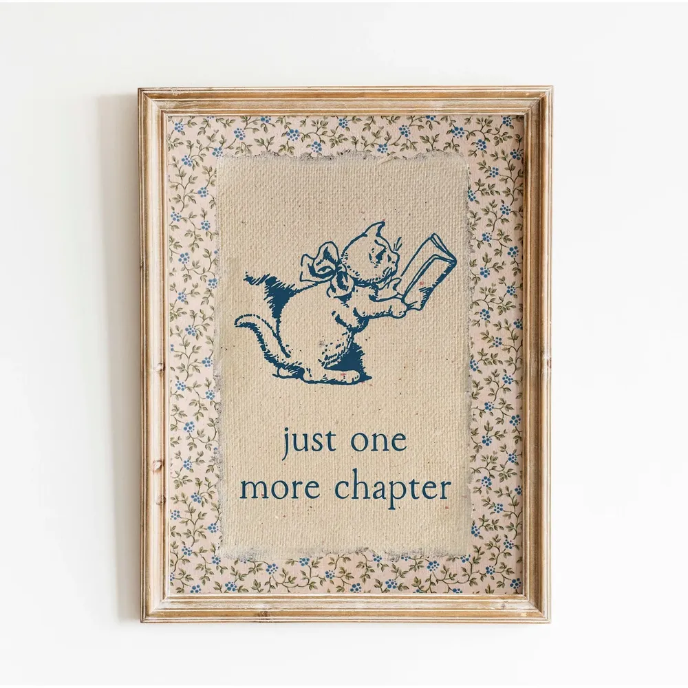 One More Chapter Vintage Book Art Print for Readers