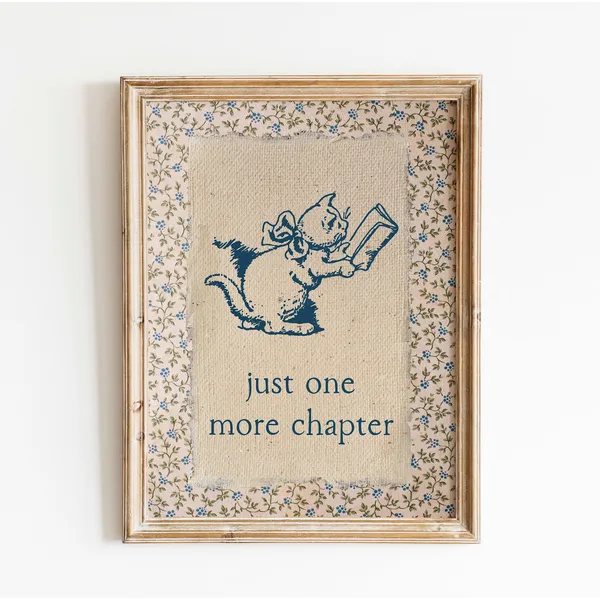 One More Chapter Vintage Book Art Print for Readers