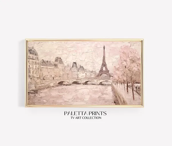 Paris Eiffel Tower Impressionist Travel Poster