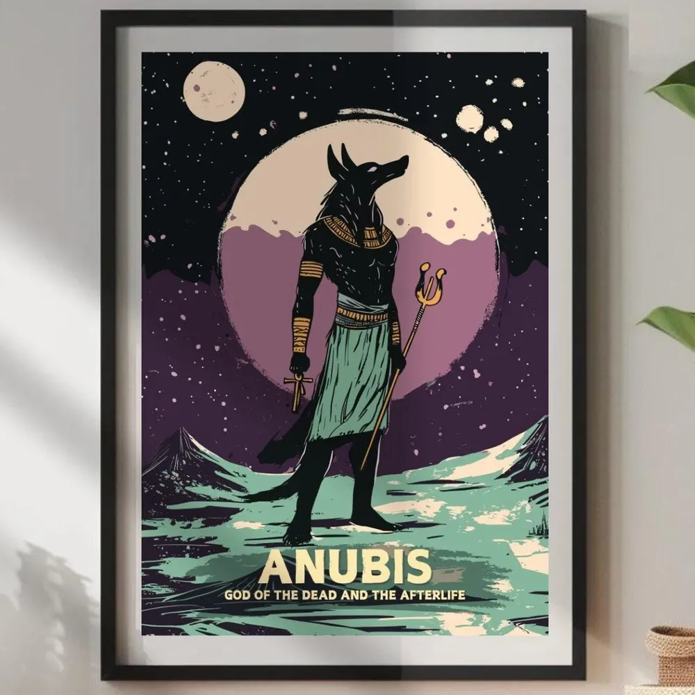 Anubis Poster, Ancient Egypt Mythology Art
