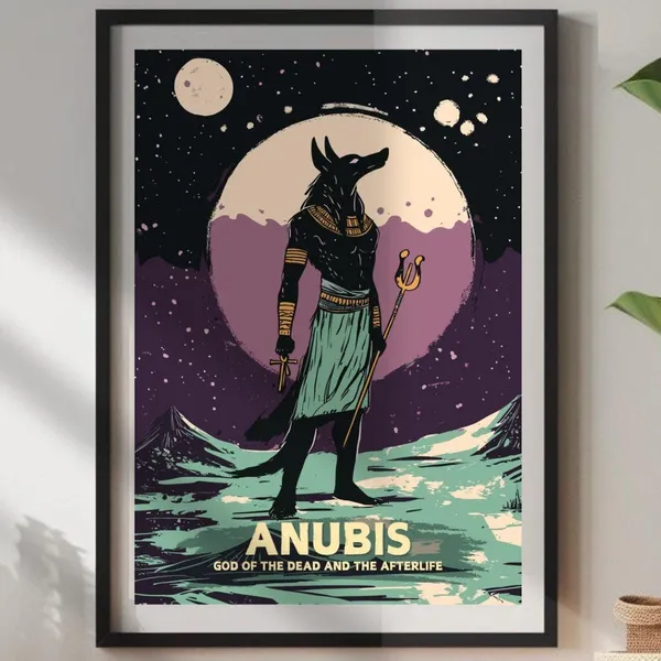 Anubis Poster, Ancient Egypt Mythology Art