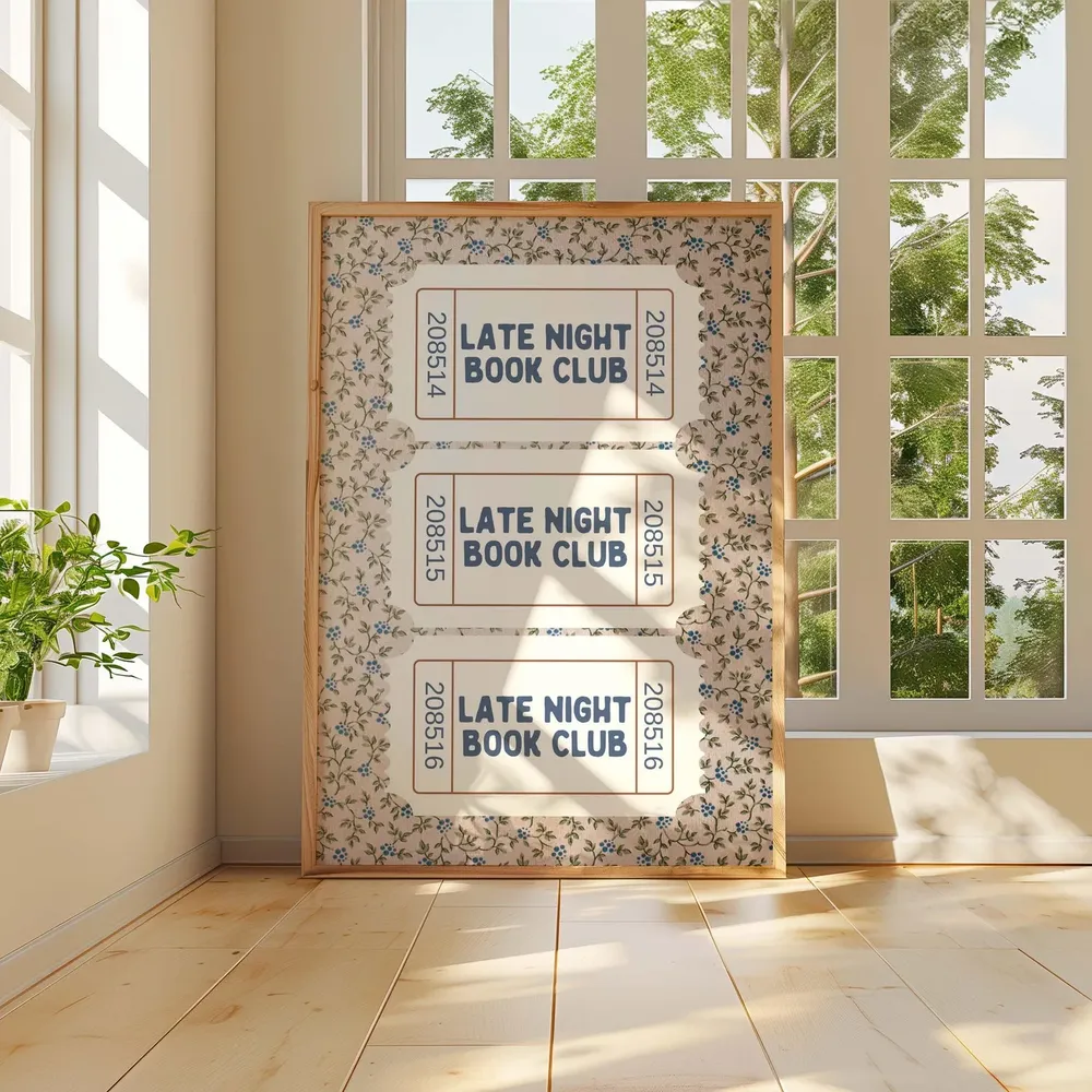 Vintage Book Club Poster, Reading Nook Decor - Image 2