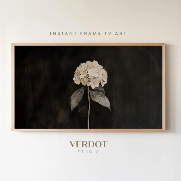 Hydrangea Flower Painting Vintage Floral Art Print