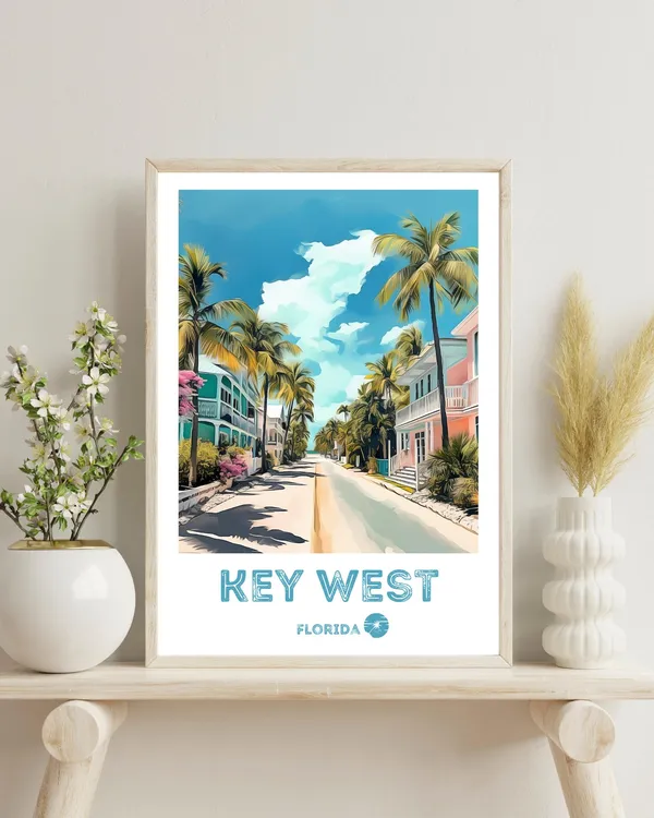 Key West Retro Travel Poster