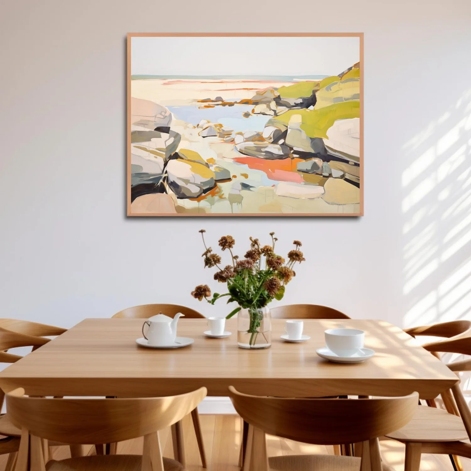 Abstract Beach Print, Modern Coastal Watercolor - Image 4