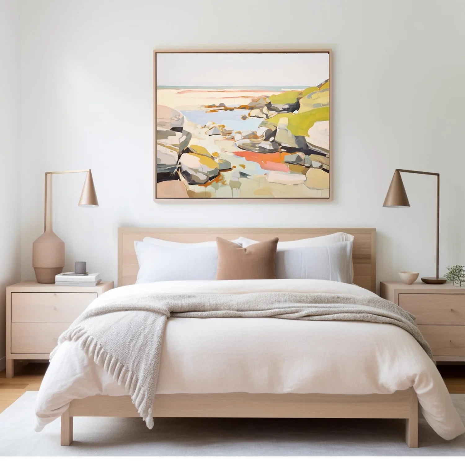 Abstract Beach Print, Modern Coastal Watercolor - Image 3