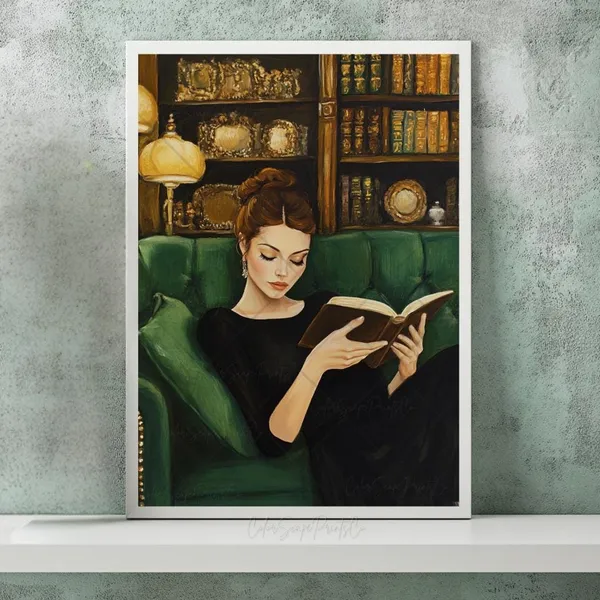 Reading Woman, Victorian Romantic Art Print