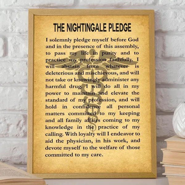 Nurses Pledge, Modern Florence Nightingale Art Print