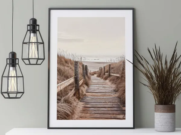 Dunes And Beach Poster Print, Sunset Coast