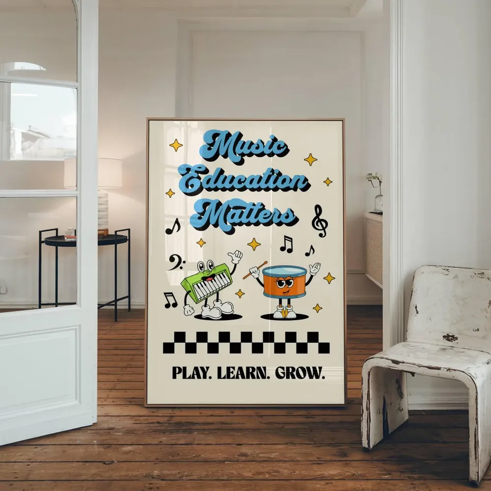 Retro Music Education Matters Poster, Classroom Decor - Image 3