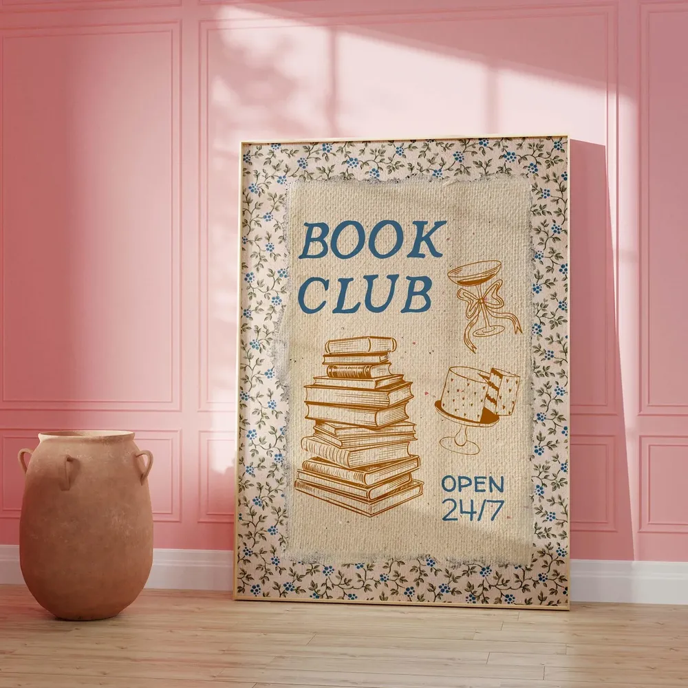 Book Club Print, Trendy Reading Poster - Image 4