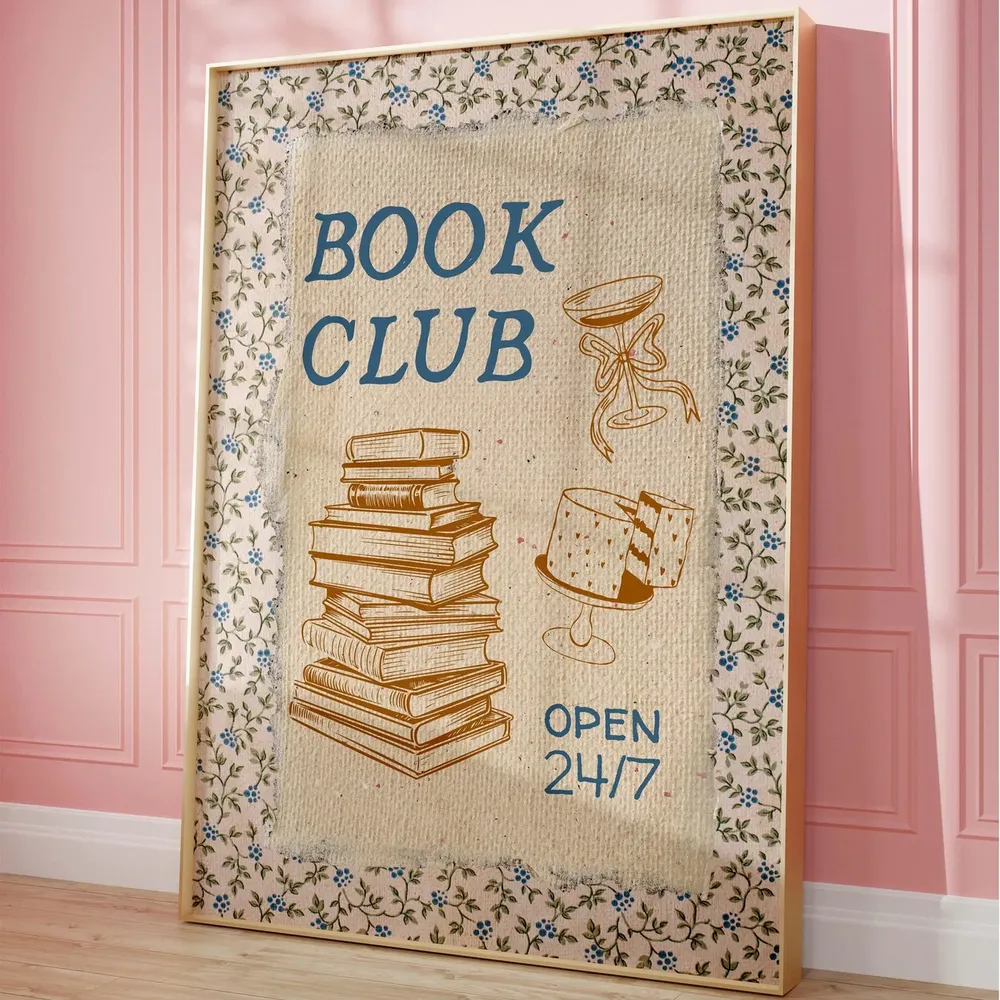 Book Club Print, Trendy Reading Poster - Image 5