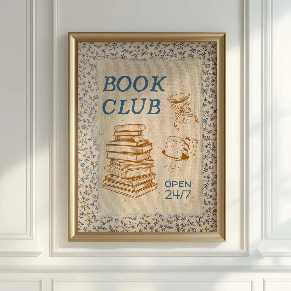 Book Club Print, Trendy Reading Poster - Image 3